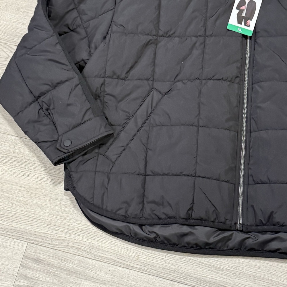 Roxy Women's XL Quilted Puffer Jacket Black Lightweight Zip Up NWT - Picture 3 of 9